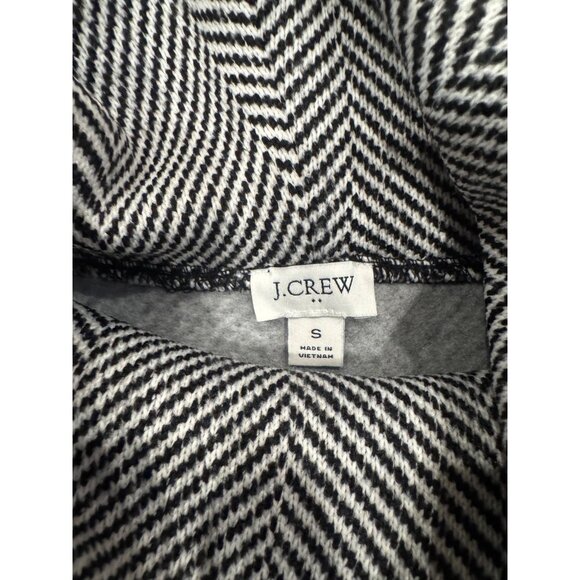 J.Crew Womens Herringbone Cowl Neck Sweater S 100% Polyester Black & White - Picture 7 of 7